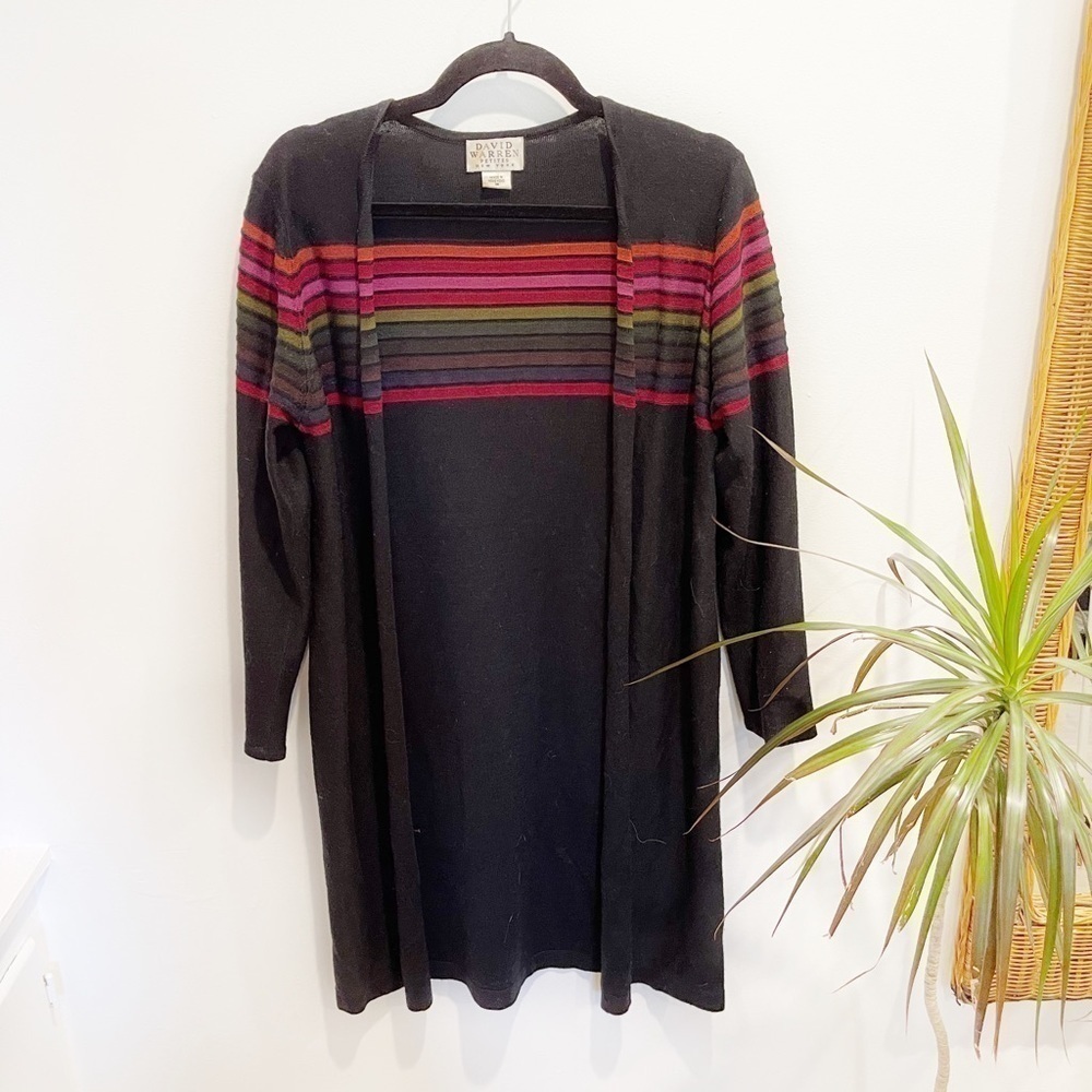 David Warren Vintage Retro Stripe Cardigan - M